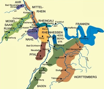 Germany Wine Map